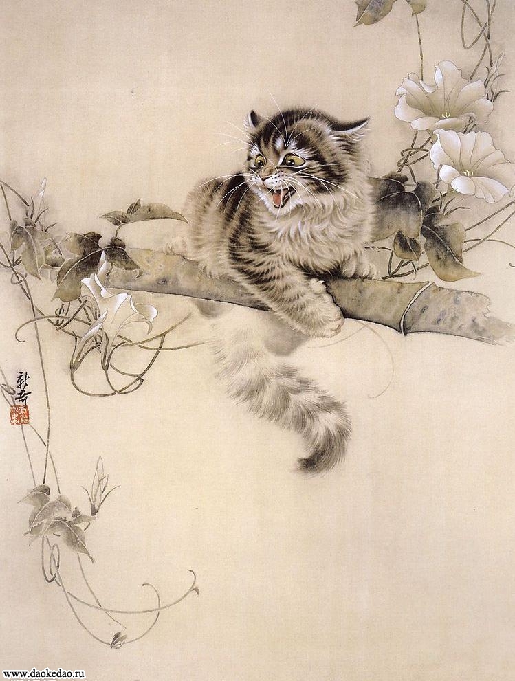 Многие работы Сюй Синьци (徐新奇) посвящены кошкам