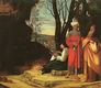 Джорджоне. Три философа. 1508-1509. Холст, масло. 123,5х144,5 см. Музей истории искусства. Вена
